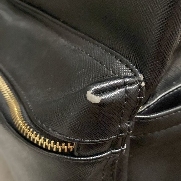 Colorland Black Faux Leather with Bright Red Interior Backpack Medium - Picture 8 of 16